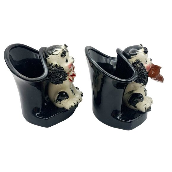 Vintage Lefton Spaghetti Ears Dog Figurine Planters 1960’s - Picture 4 of 11